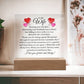 To My Wife  |  Meeting You Was Fate - Acrylic Square Plaque